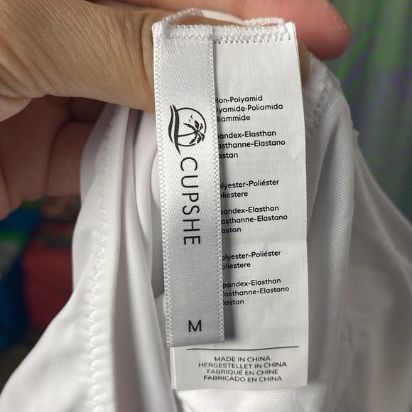 NWOT Cupshe color block side tie one piece swimsuit - Picture 8 of 8